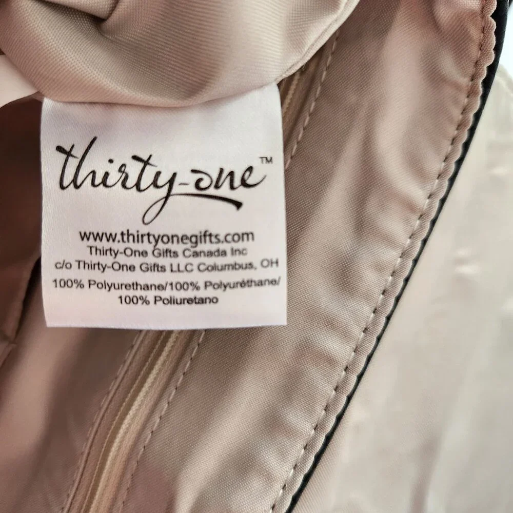 NEW Thirty One Leopard Print Black Faux Leather Shoulder Bag Purse Classy Glam - Picture 8 of 12